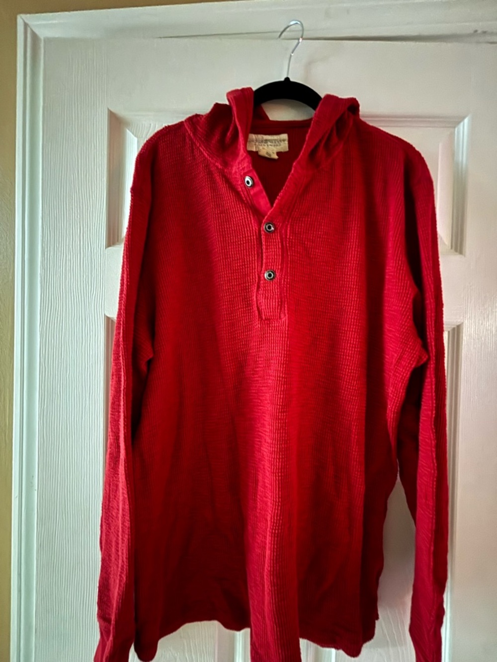 Denim & Supply Ralph Lauren Bright Red Hooded Henley